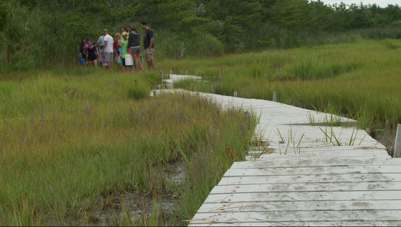 The bay side offers natural protection in the event of storms.